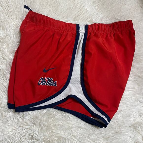 NIKE • Dri-Fit Tempo Mississippi MS Ole Miss Rebels SEC Athletic Running Shorts - Picture 2 of 7